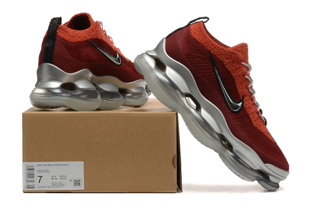 Nike Air VaporMax Plus tênis de corrida em malha vermelho borgonha 2