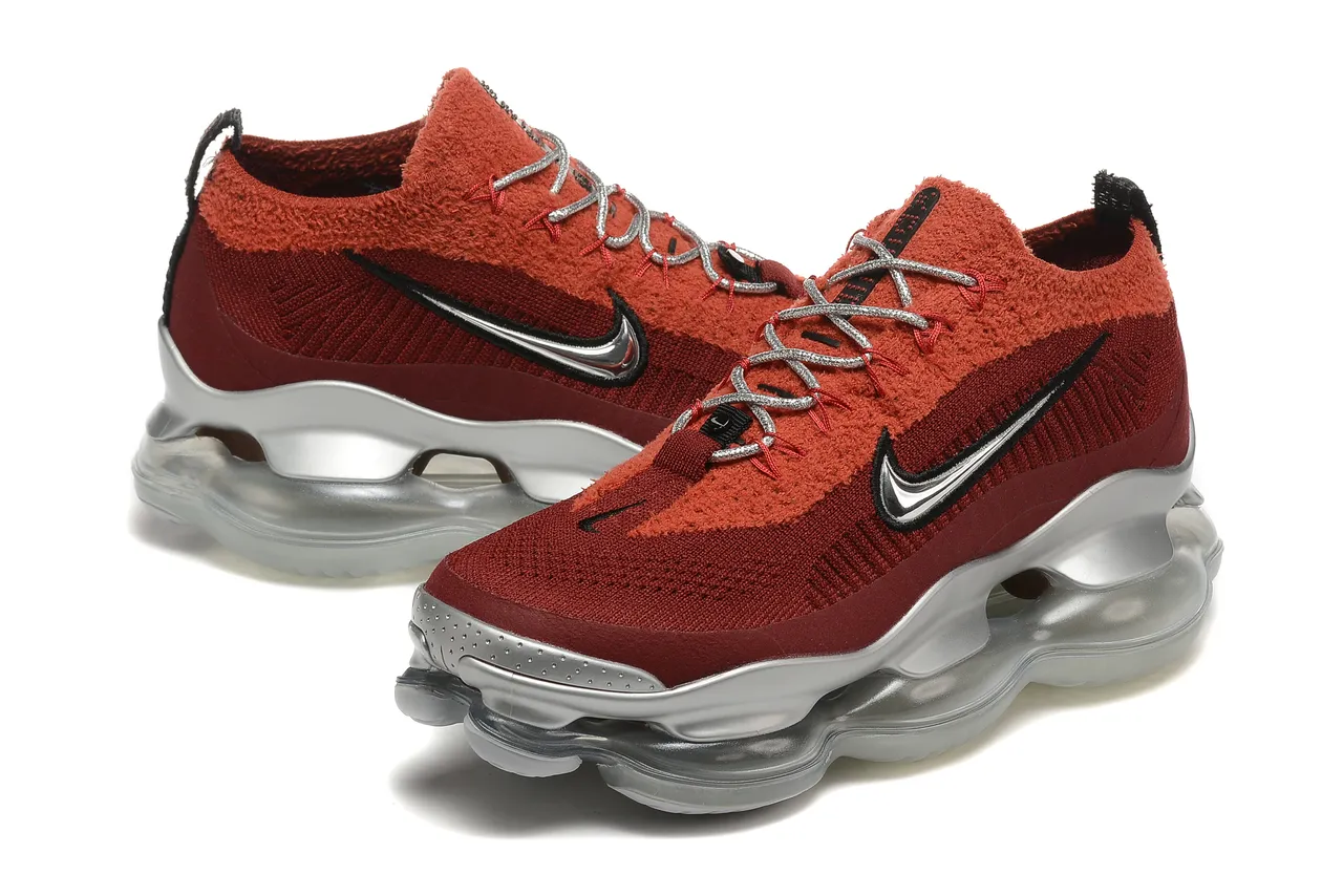 Nike Air VaporMax Plus tênis de corrida em malha vermelho borgonha 6