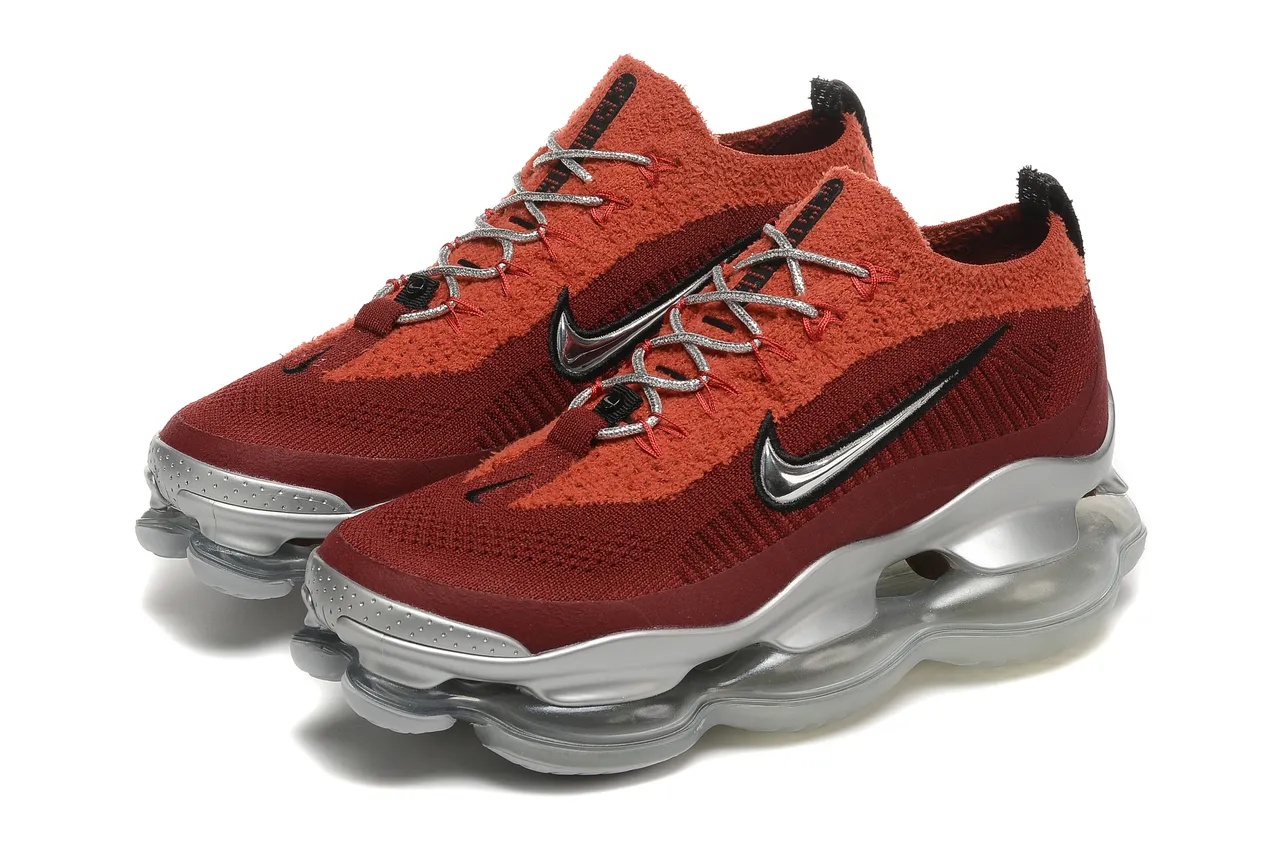 Nike Air VaporMax Plus tênis de corrida em malha vermelho borgonha 8