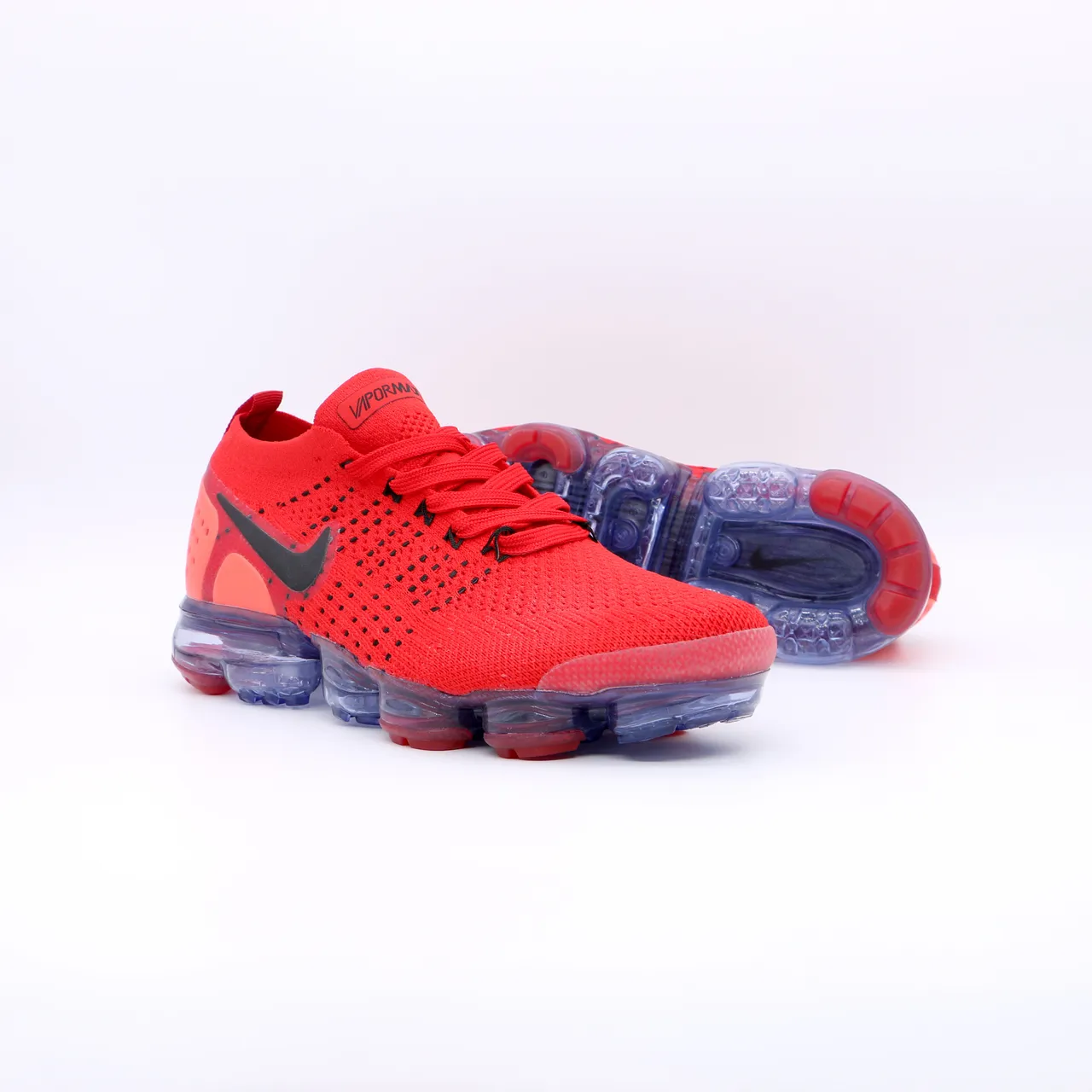 Nike Air VaporMax Red Black Translucent Sole Running Shoes 5