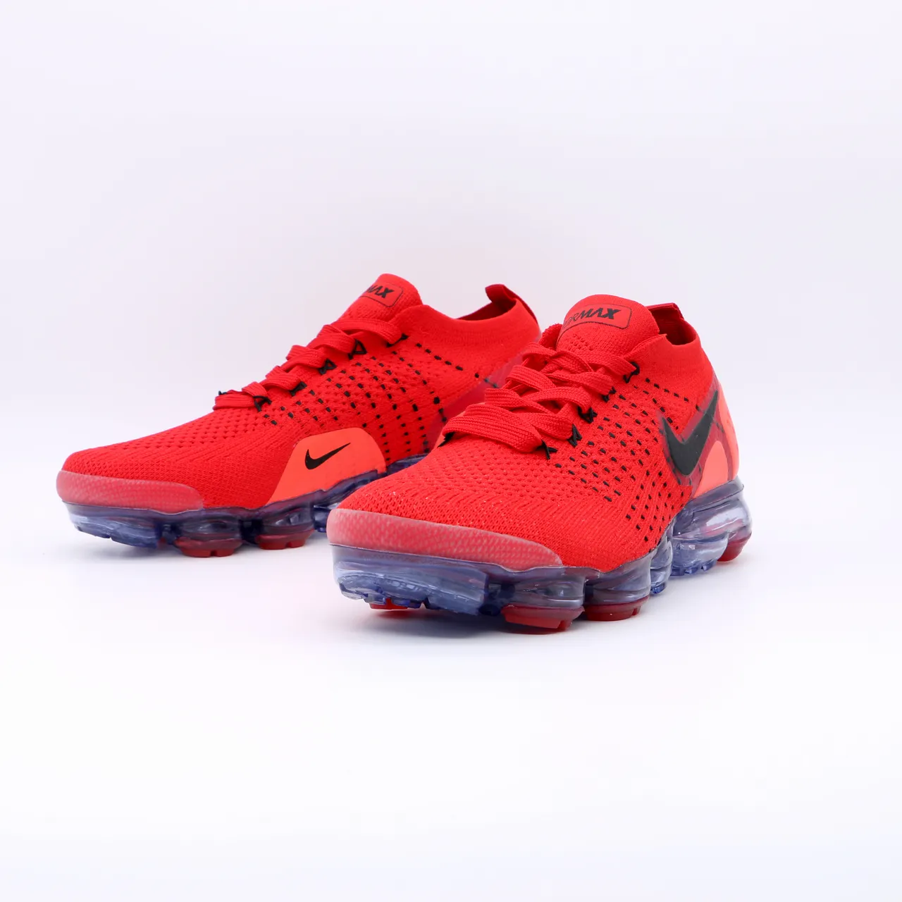 Nike Air VaporMax Red Black Translucent Sole Running Shoes 6