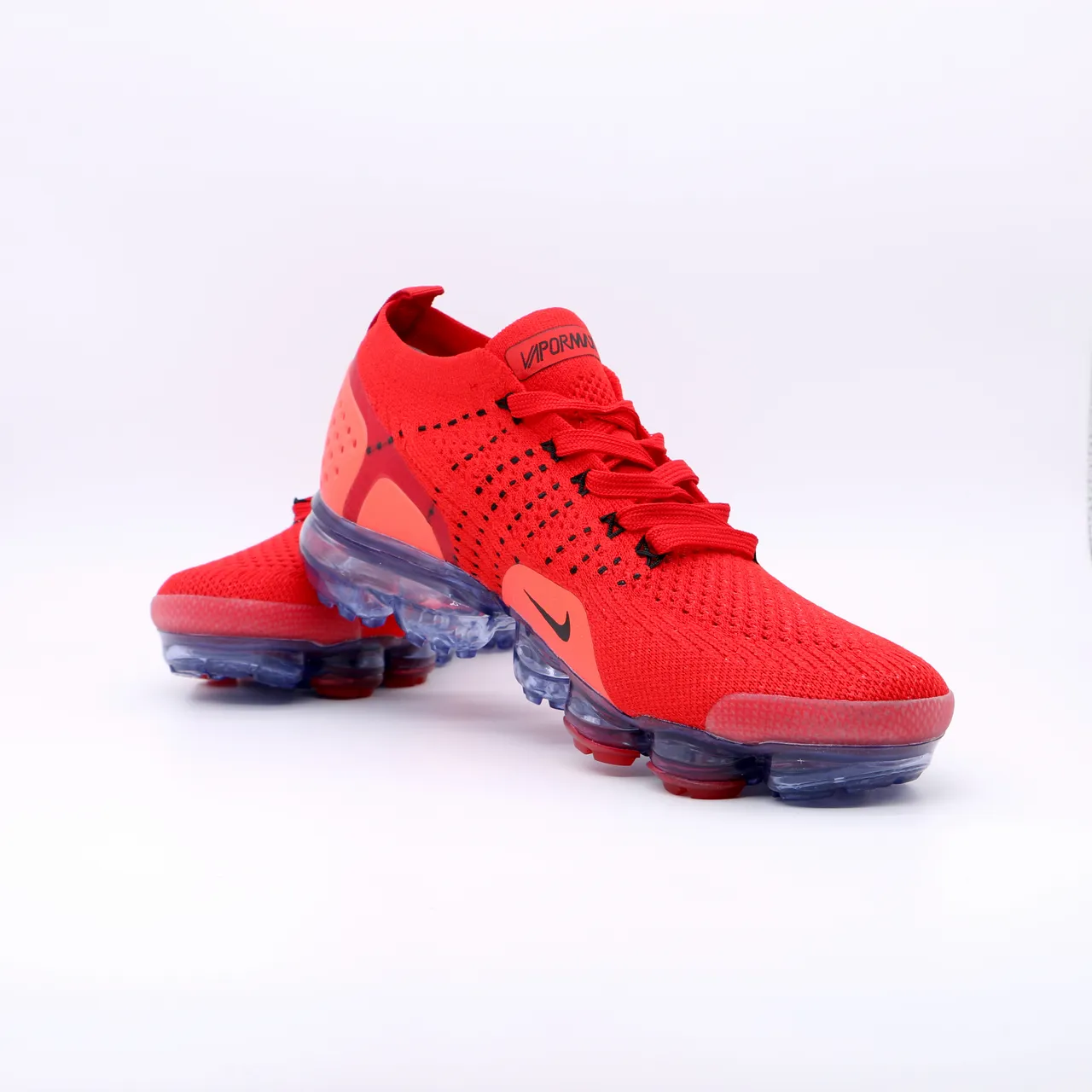 Nike Air VaporMax Red Black Translucent Sole Running Shoes 7