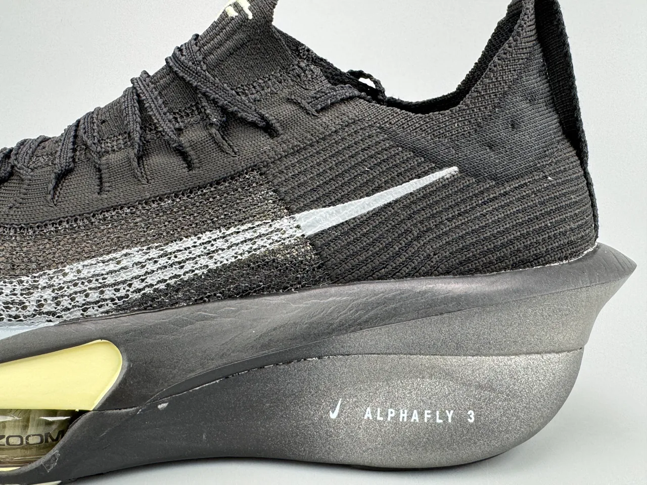 Nike Air Zoom Alphafly 3 Black Light Yellow Running Shoes 7