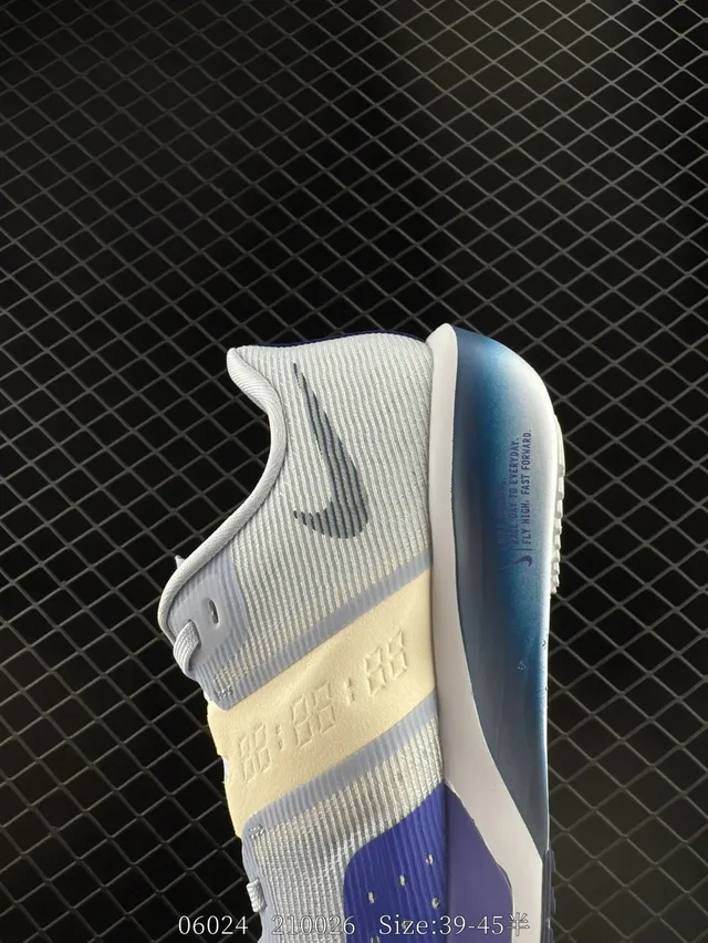 Nike Air Zoom Gray Blue Engineered Knit Upper Gradient Midsole Running Shoes 3