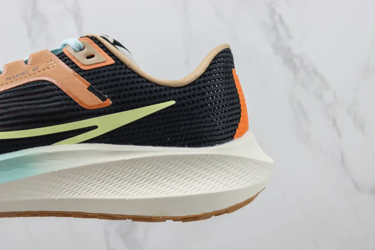 Nike Air Zoom Pegasus 40 Noir Beige Menthe Chaussures de Running 7