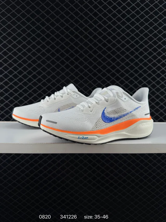 Nike Air Zoom Pegasus 41 Blanco Naranja Azul Zapatos de correr 3