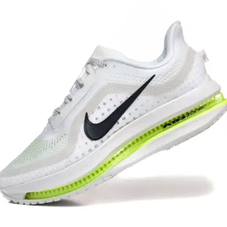 Nike Air Zoom White Green Engineered Mesh Upper Full-Length Visible Unit Running Shoes