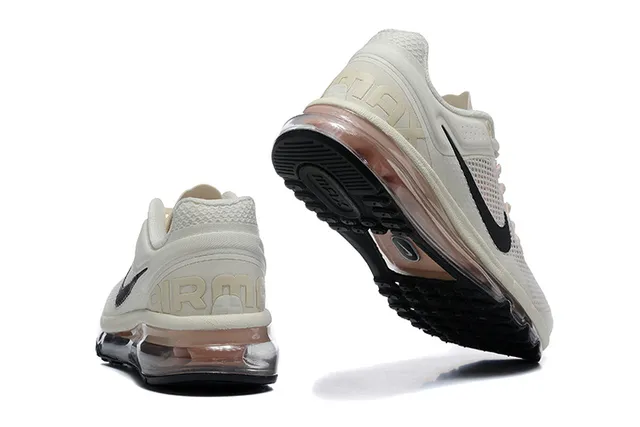 Nike Beige Black Mesh Upper Visible Air Cushioning Running Shoes 2