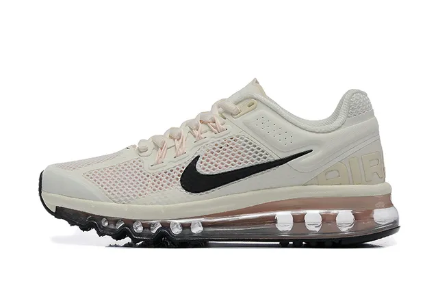 Nike Beige Black Mesh Upper Visible Air Cushioning Running Shoes 4