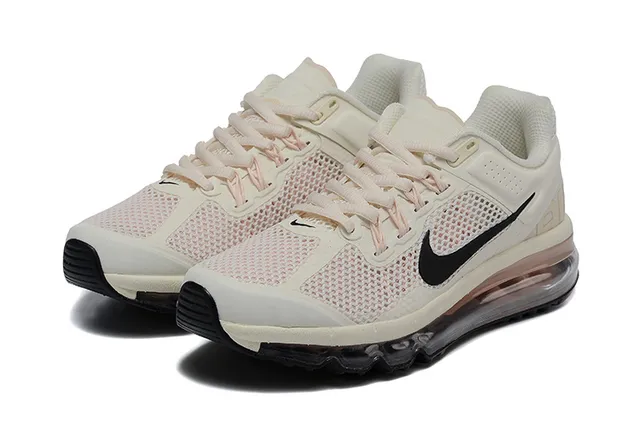 Nike Beige Black Mesh Upper Visible Air Cushioning Running Shoes 7
