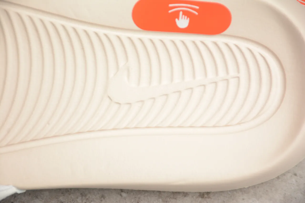 Nike Beige Orange Single-Strap Slide Molded Footbed Slippers 3