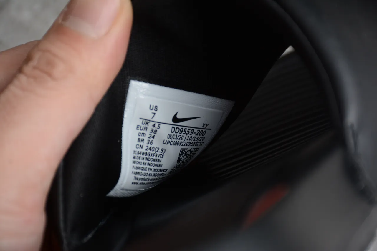 Nike Benassi Black White Orange Slippers 4