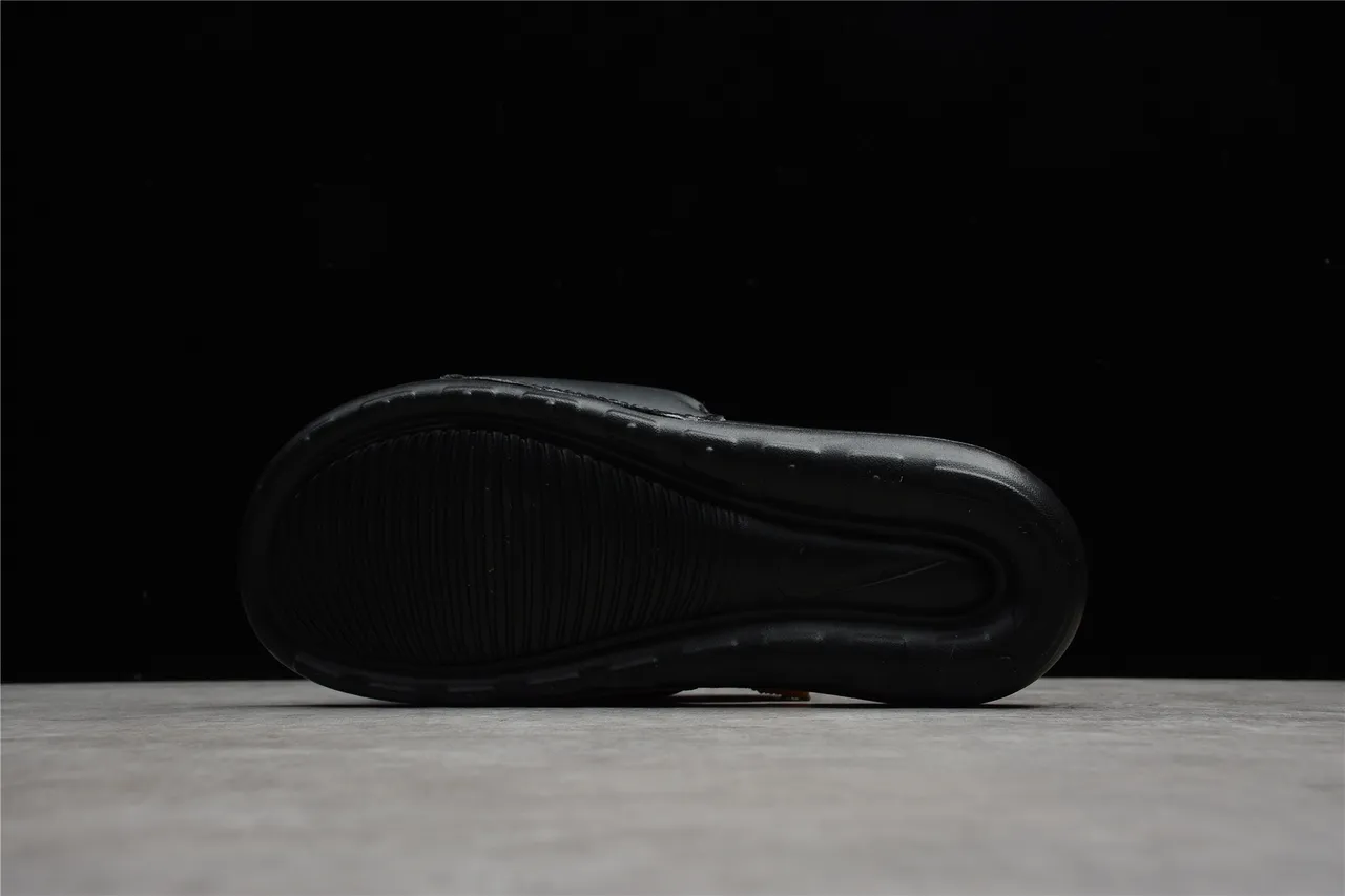 Nike Benassi JDI Black White Orange Slippers 3