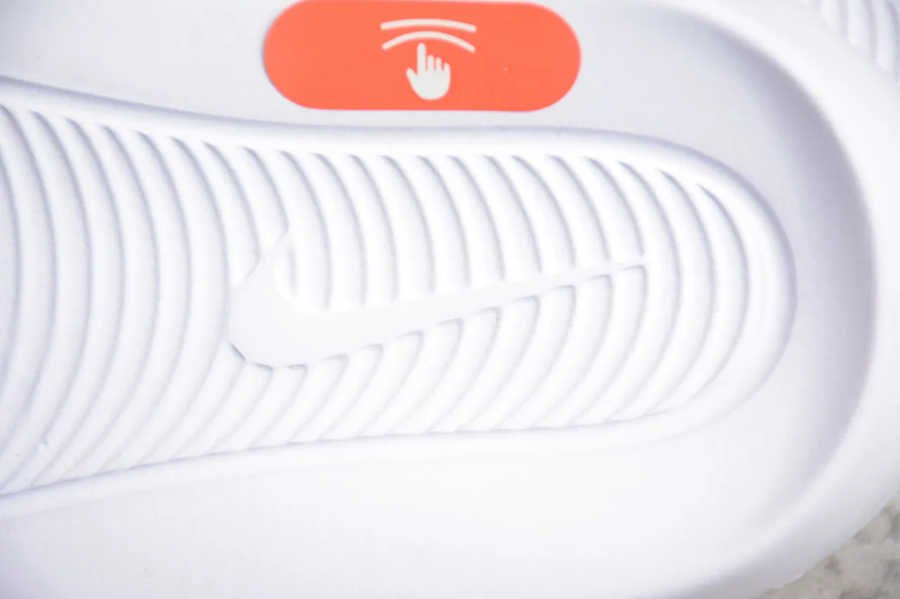 Nike Benassi JDI White and Light Gray Slippers 3