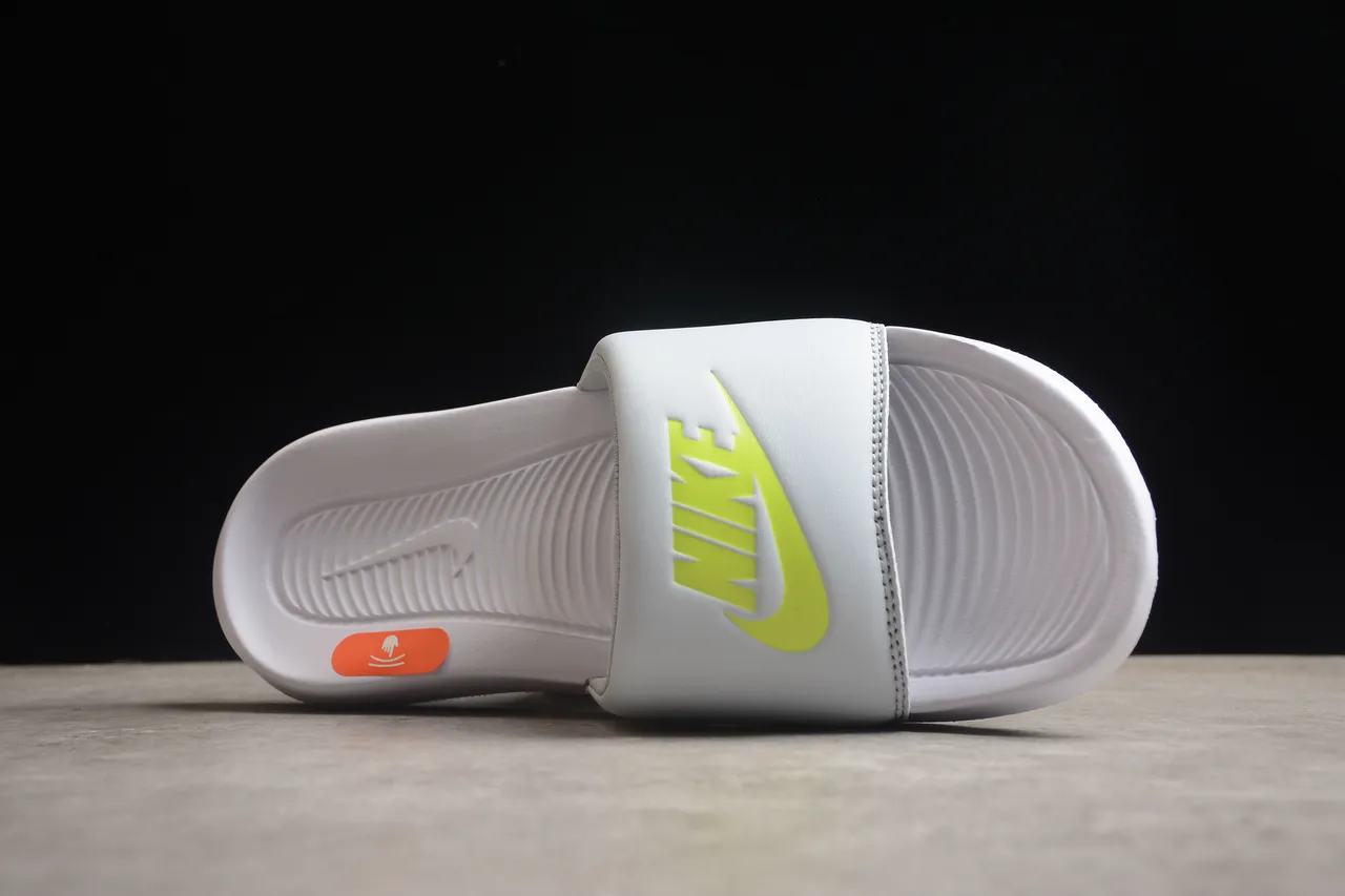Nike Benassi JDI White and Light Gray Slippers 10