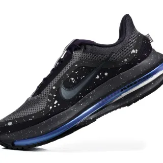 Nike Black Blue Knit Mesh Upper Speckled Galaxy Print Running Shoes