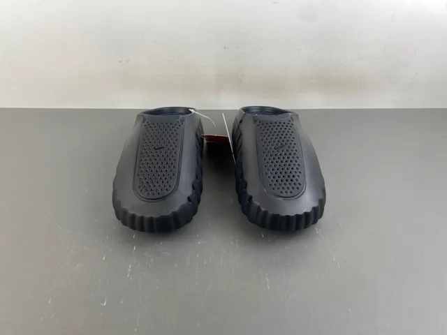 Nike Black Blue Molded Monolithic Sole Perforated Ventilation Panel Slippers 9