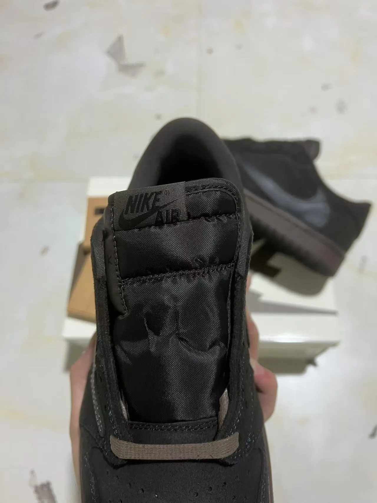 Nike Black Brown Low-Top Suede And Leather Panelled Lifestyle Sneakers 4