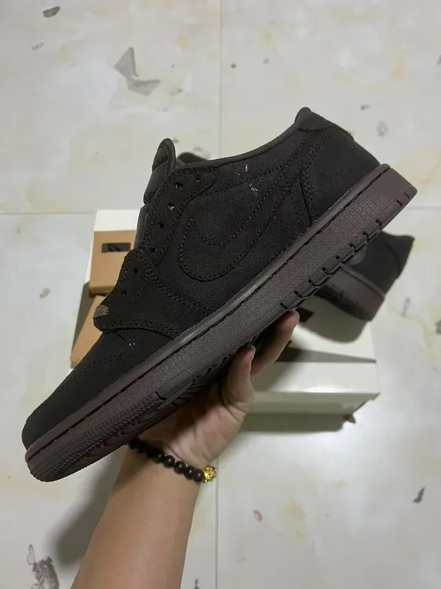 Nike Black Brown Low-Top Suede And Leather Panelled Lifestyle Sneakers 5