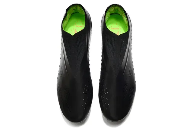 Nike Chaussures de Football Noir Bas Col Tricot Lacets Asymétriques Cover Terrain Ferme 2