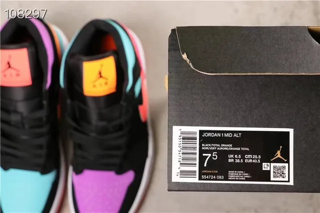 Nike Black Multicolor High-Top Color-Blocked Basketball Shoes 3