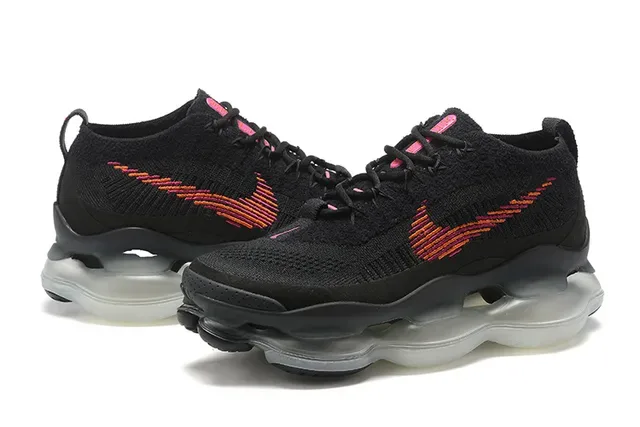 Nike Black Multicolor Knit Upper Full-Length Visible Air Unit Lifestyle Sneakers 5