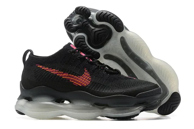 Nike Black Multicolor Knit Upper Full-Length Visible Air Unit Lifestyle Sneakers 6