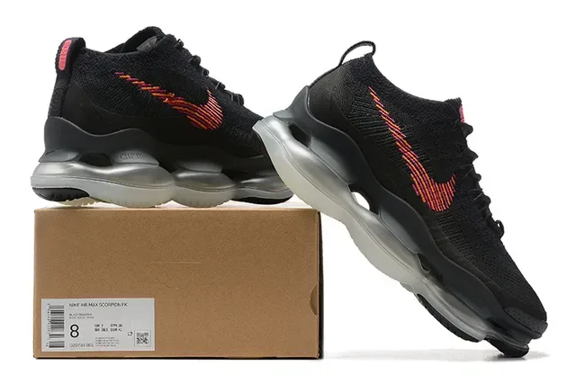 Nike Black Multicolor Knit Upper Full-Length Visible Air Unit Lifestyle Sneakers 8