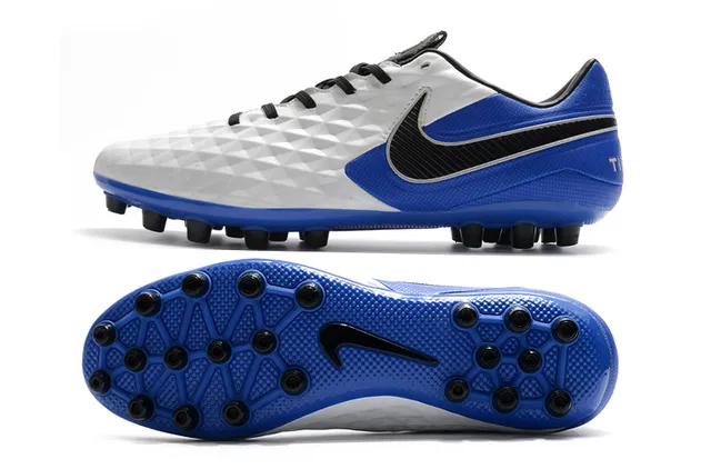 Nike Noir Orange Matelassé Diamant Synthétique Haut Bas-Coupé Bottine de Football Terrain Ferme Chaussures de Football 22