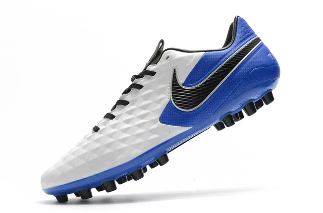 Nike Noir Orange Matelassé Diamant Synthétique Haut Bas-Coupé Bottine de Football Terrain Ferme Chaussures de Football 24