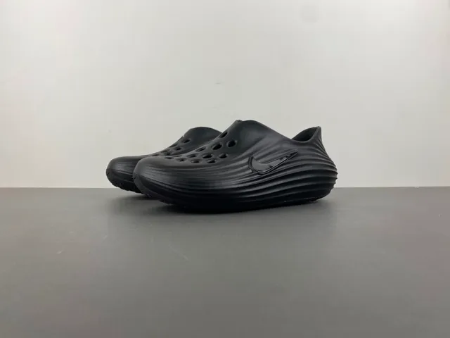 Nike Negro Rojo Moldeado Monolítico Construcción Acanalado Suela Intermedia Zueco 8