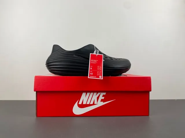 Nike Negro Rojo Moldeado Monolítico Construcción Acanalado Suela Intermedia Zueco 13