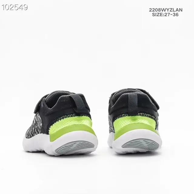 Nike Black White Knit Upper Velcro Strap Closure Lifestyle Sneakers 18