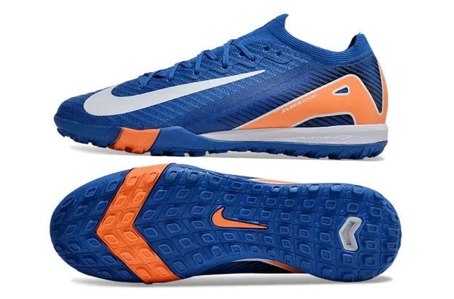 Nike Blue Orange Knit Upper Dynamic Fit Collar Indoor Soccer Shoes 5