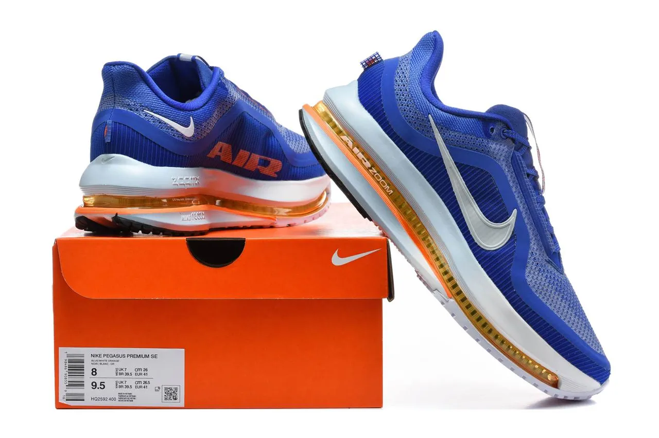 Nike Chaussures de Running avec tige tricotée bleu orange visible Air Zoom Unit 2