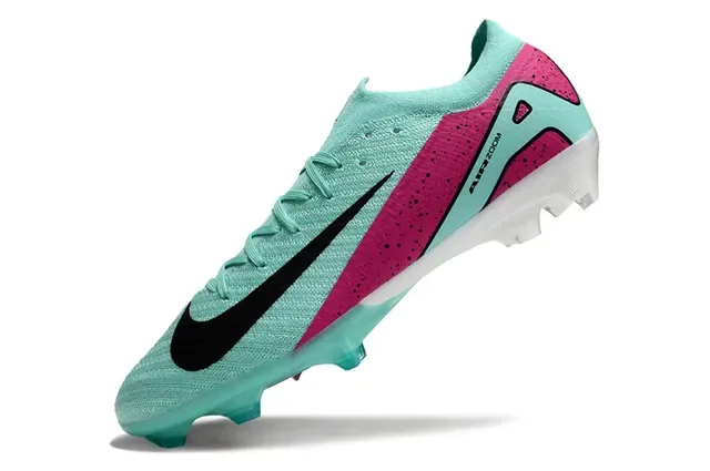 Nike Blue Pink Knit Upper Asymmetrical Magenta Overlay Firm-Ground Soccer Shoes 3