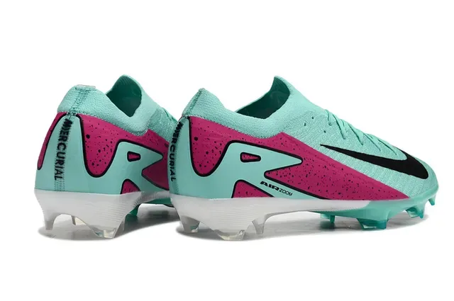 Nike Blue Pink Knit Upper Asymmetrical Magenta Overlay Firm-Ground Soccer Shoes 5