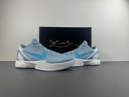 Nike Blue White Engineered Knit Upper Cyan Swoosh Accent Basketball Shoes 14