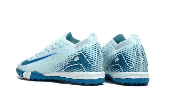 Nike Sapatos de Futebol Indoor Azul Branco Upper Knit Low-Cut Silhouette 4