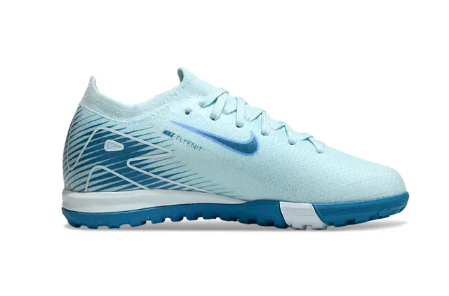 Nike Sapatos de Futebol Indoor Azul Branco Upper Knit Low-Cut Silhouette 5