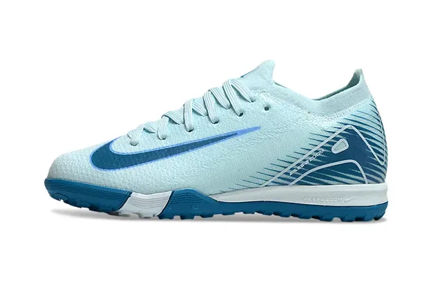 Nike Sapatos de Futebol Indoor Azul Branco Upper Knit Low-Cut Silhouette 6