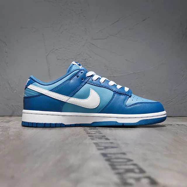 Nike Blue White Low-Top Leather Upper Lifestyle Sneakers 6