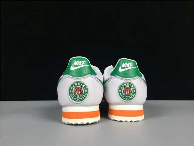 Nike Cortez White Green Orange Lifestyle Sneakers 11