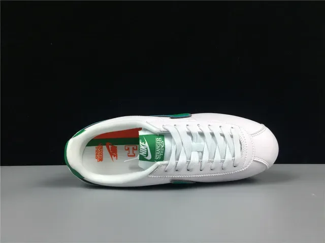 Nike Cortez White Green Orange Lifestyle Sneakers 12