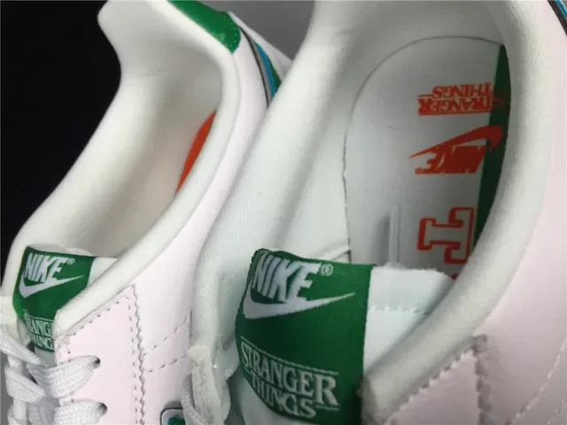 Nike Cortez White Green Orange Lifestyle Sneakers 14
