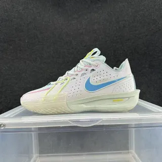 Nike Cosmic Unity 3 أبيض متعدد الألوان علوي من القماش المحبوك المثقوب لمسات باستيل أحذية كرة السلة