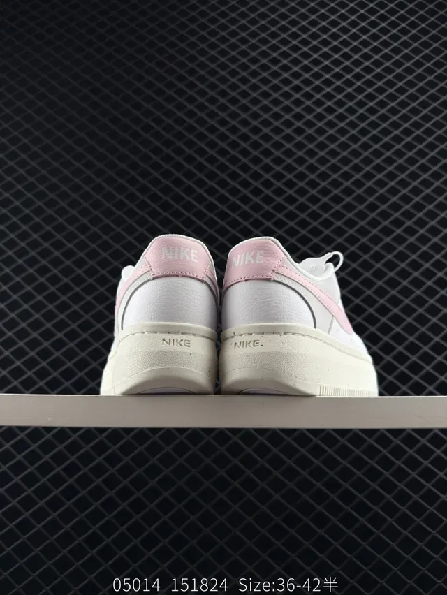 Nike Court Vision Alta Ltr Retro White Pink Lifestyle Sneakers 2