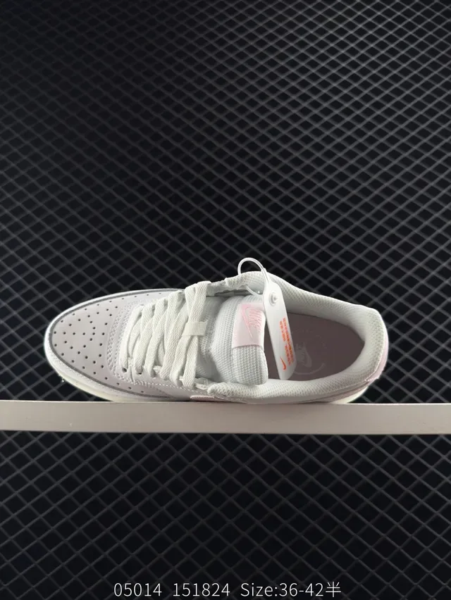 Nike Court Vision Alta Ltr Retro White Pink Lifestyle Sneakers 3