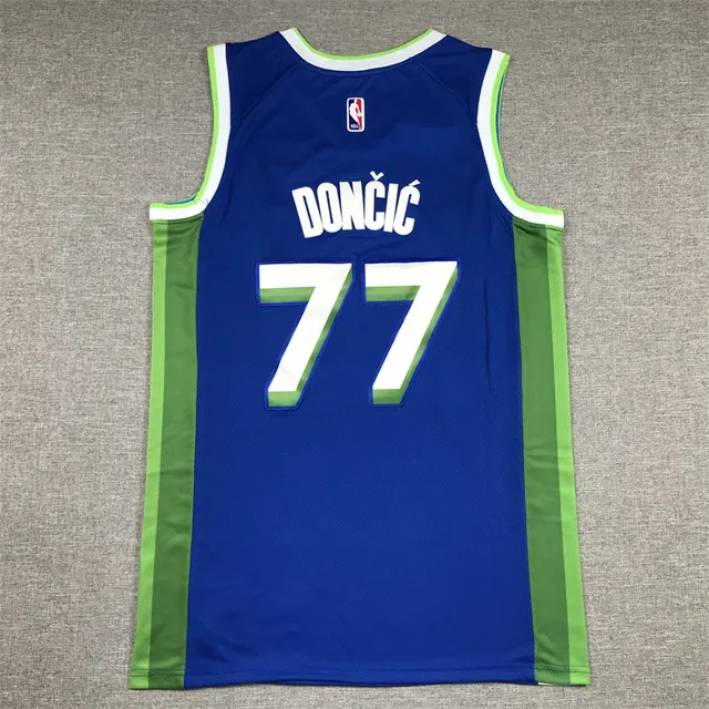 Nike Dallas Mavericks City Edition Blue Green White Jersey 2