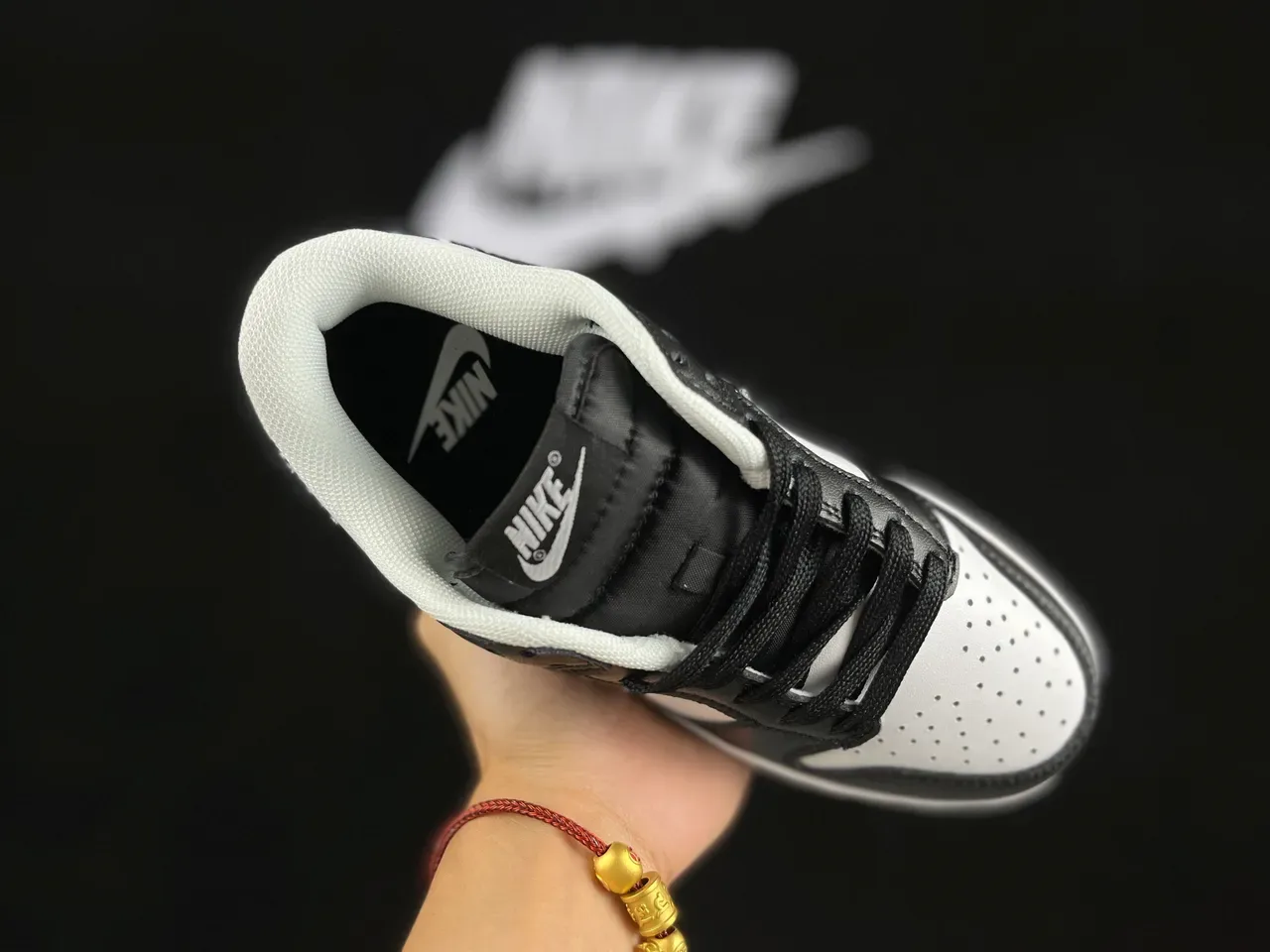 Nike Dunk Low Bandana Print Black White Lifestyle Sneakers 3